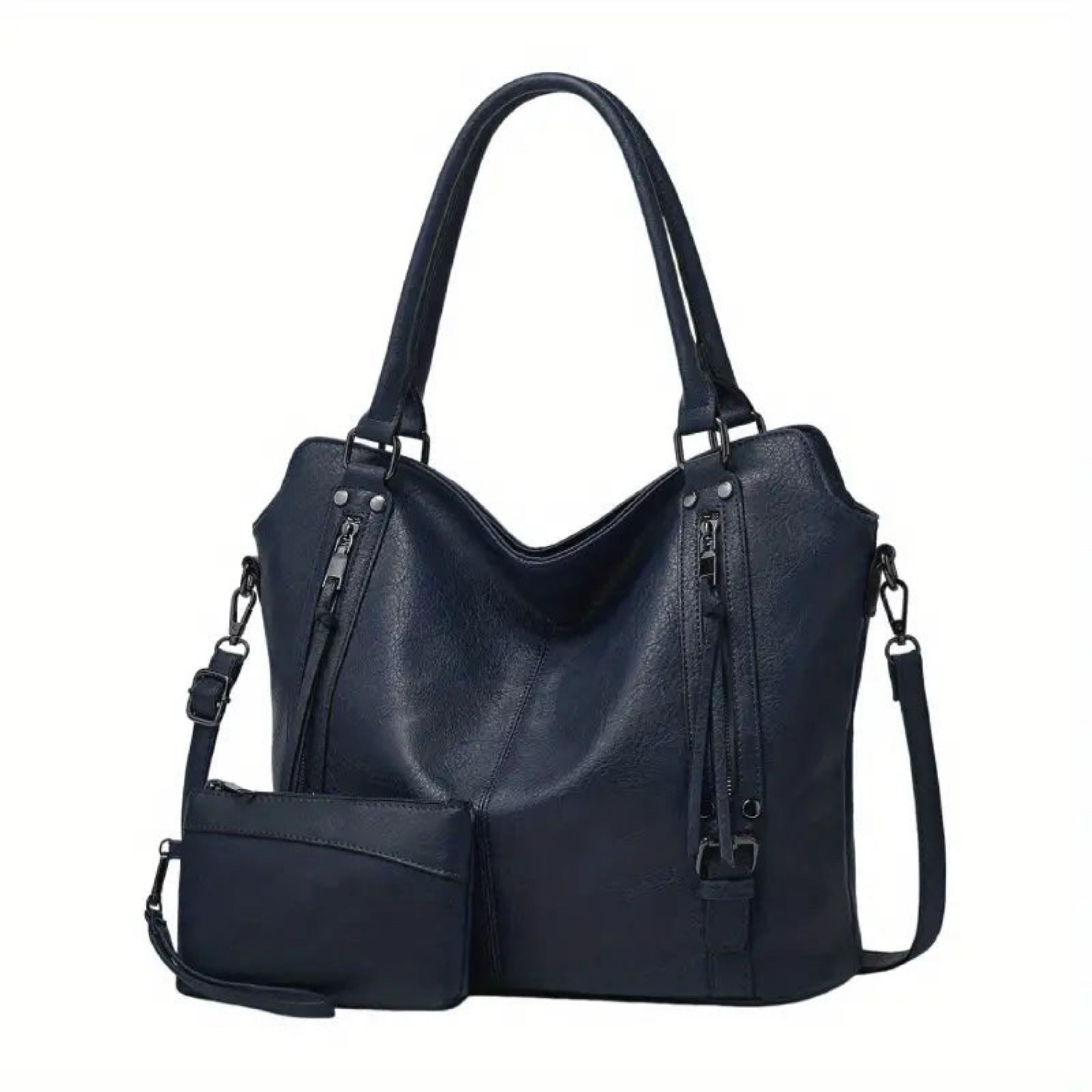 Zip Closure & Adjustable Strap