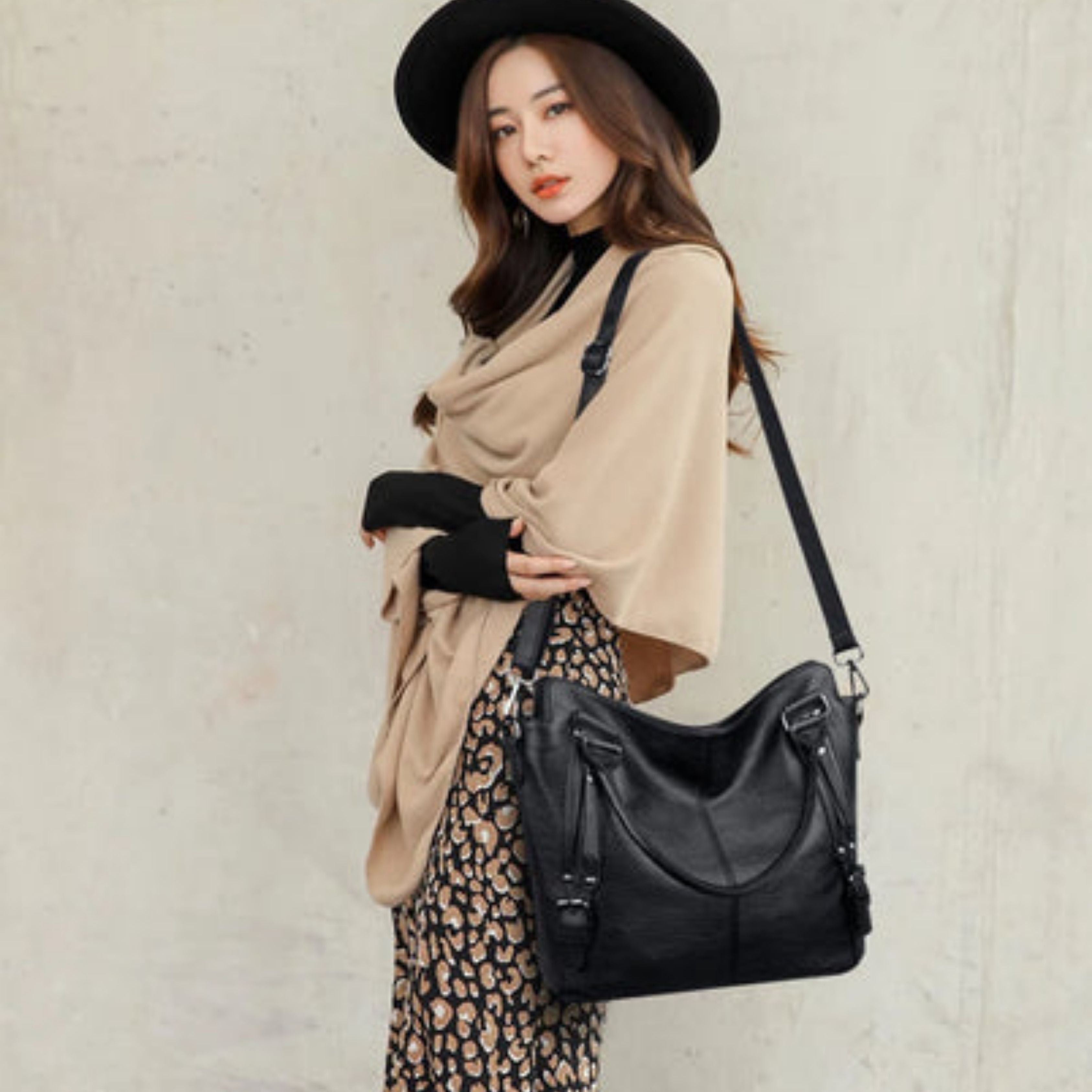 Zip Closure & Adjustable Strap