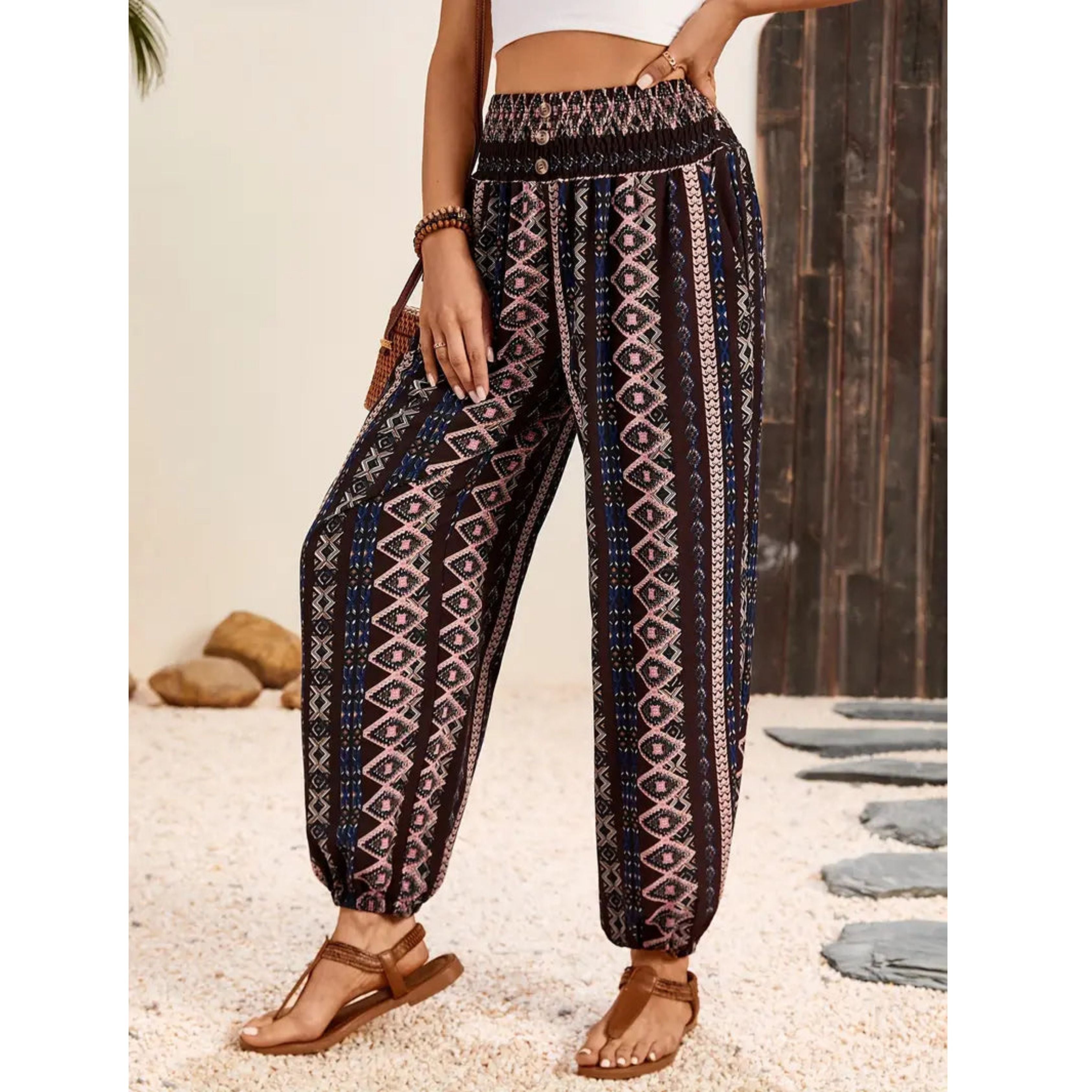 High Waist & Boho Print