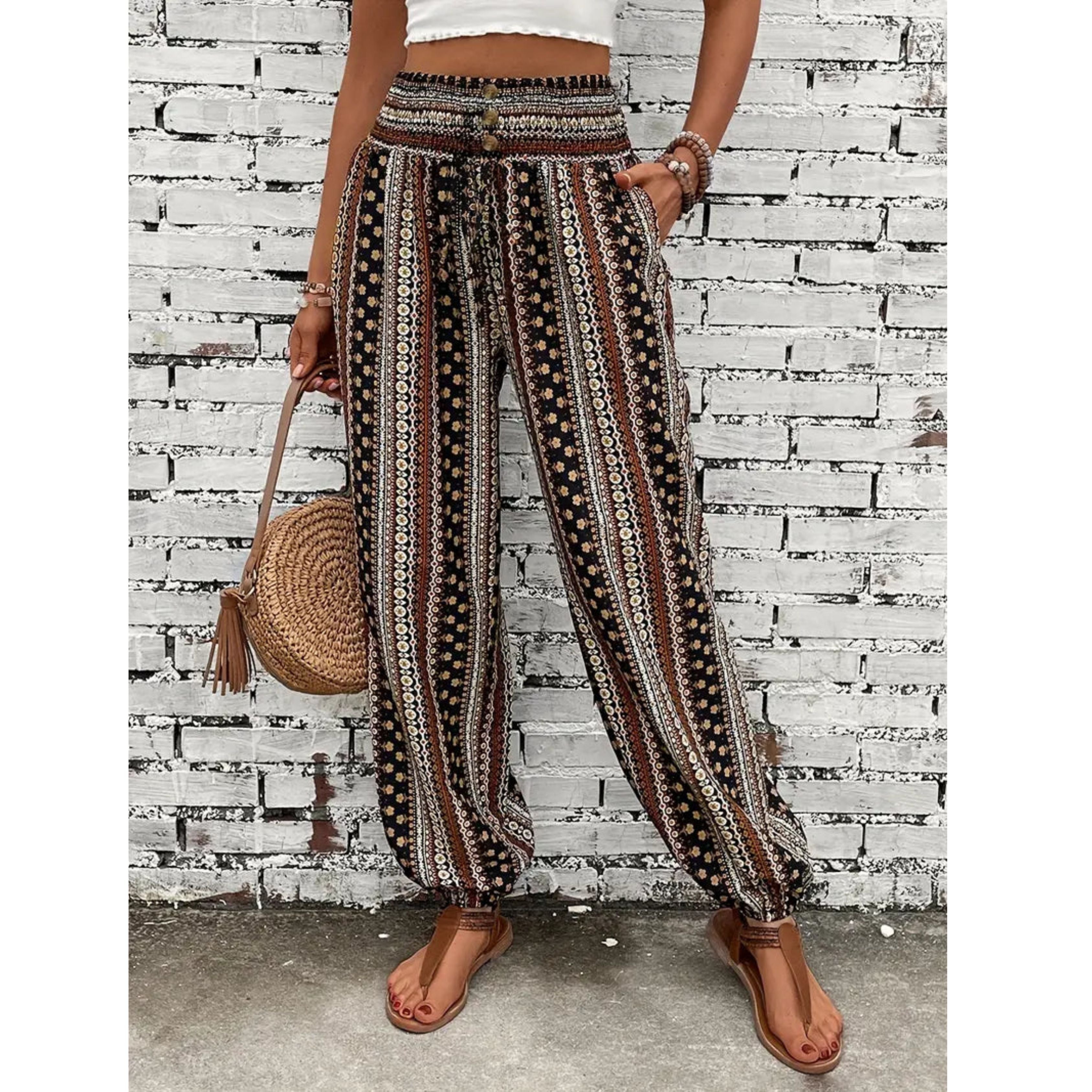 High Waist & Boho Print