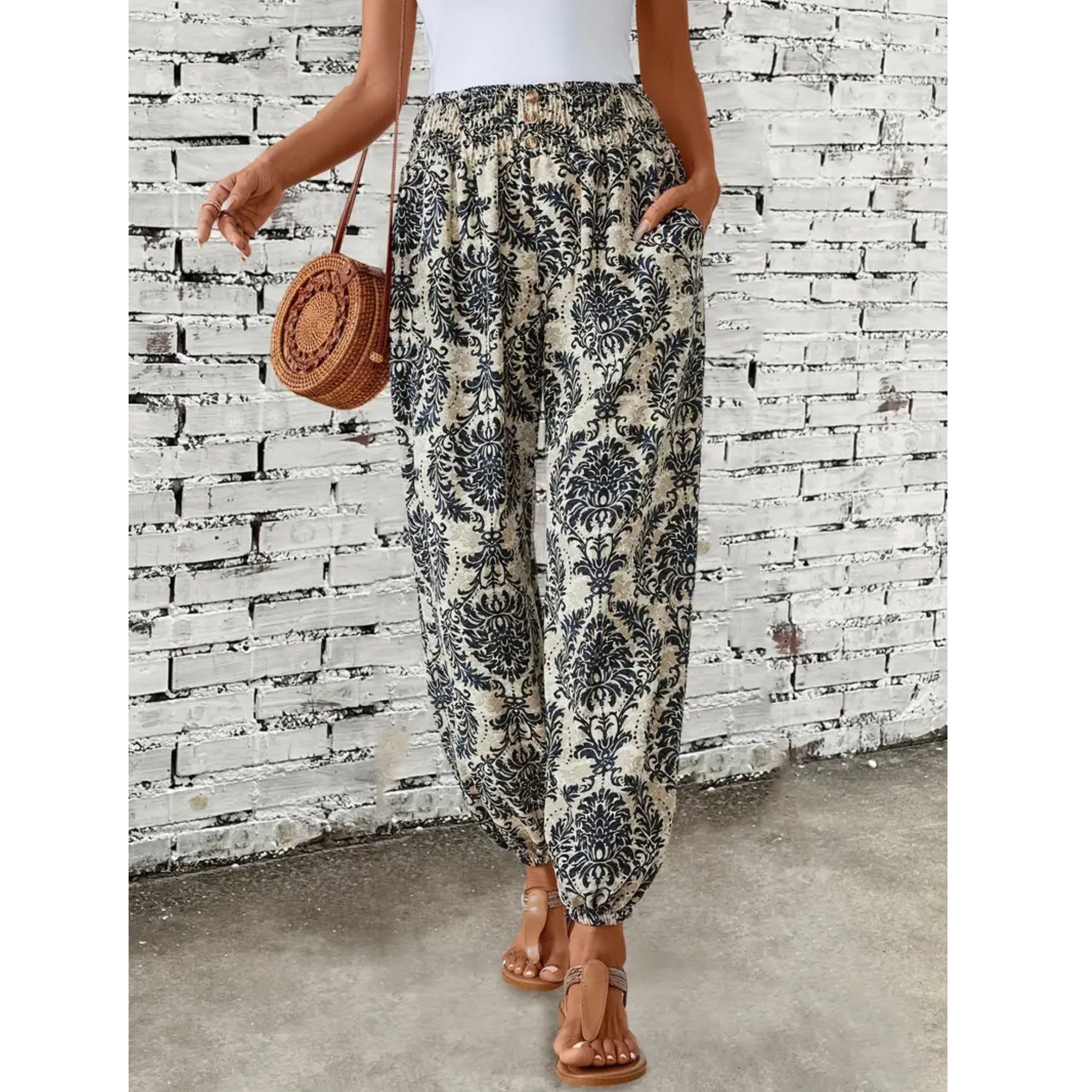 High Waist & Boho Print